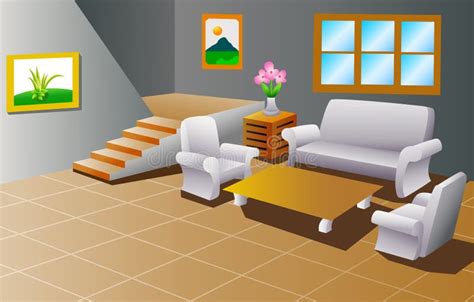 Interior Of A House Living Room Stock Illustration Illustration Of