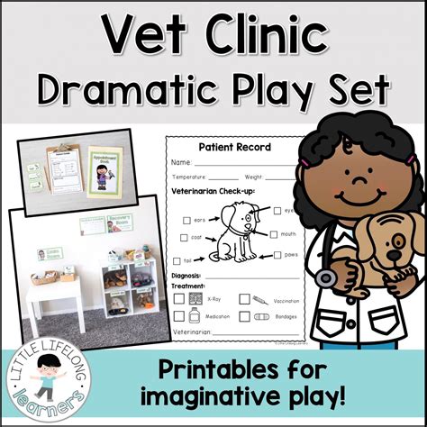 Vet Clinic Dramatic Play Set Imaginative Play For The Early Childhood