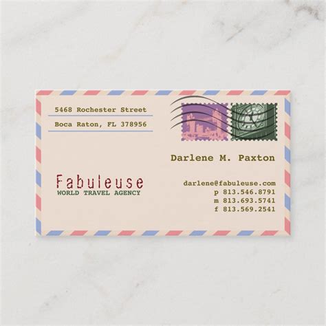 Elegant European Travel Business Card Zazzle
