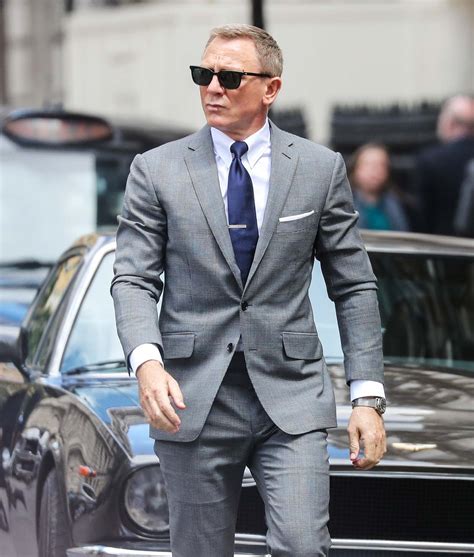 No Time To Die Suit Daniel Craig James Bond Grey Suit