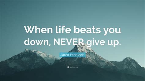 Jared Padalecki Quote When Life Beats You Down Never Give Up
