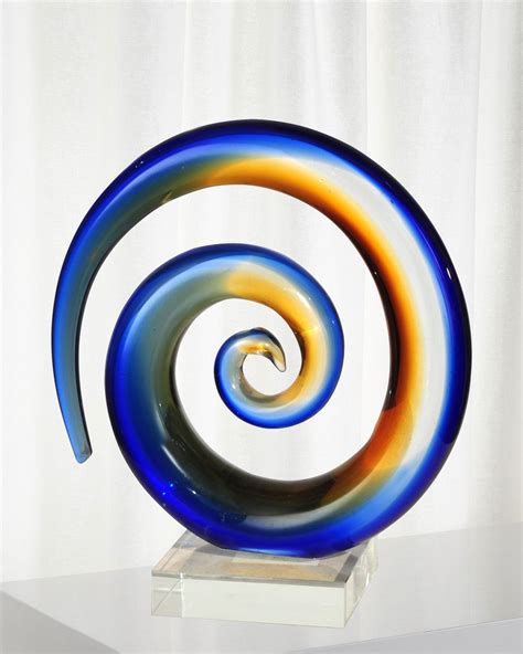 dale tiffany mystification art glass sculpture neiman marcus fused glass clear glass glass