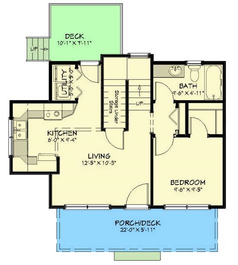 Exclusive 800 Square Foot House Plan With 2 Bedrooms 430816sng