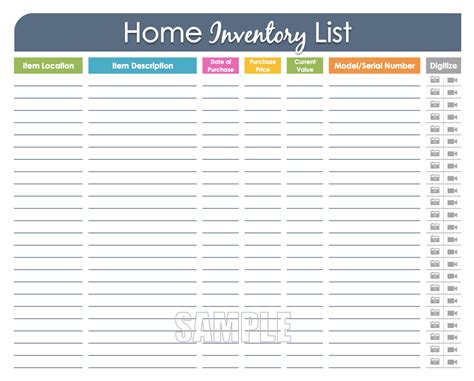 A medication log template is used to verifying the individual's current medicines including the size or frequency of a dose of each medicine as well as prescribing doctor. Home Inventory Organizing Printable Editable Household