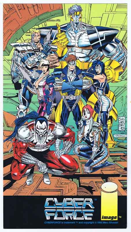 Cyberforce Full Color Promotional Comic Book Rack Header 1992 Image