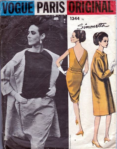 Simonetta Mod 2 Piece Dress And Coat 1960s Vogue Paris Original Etsy Uk