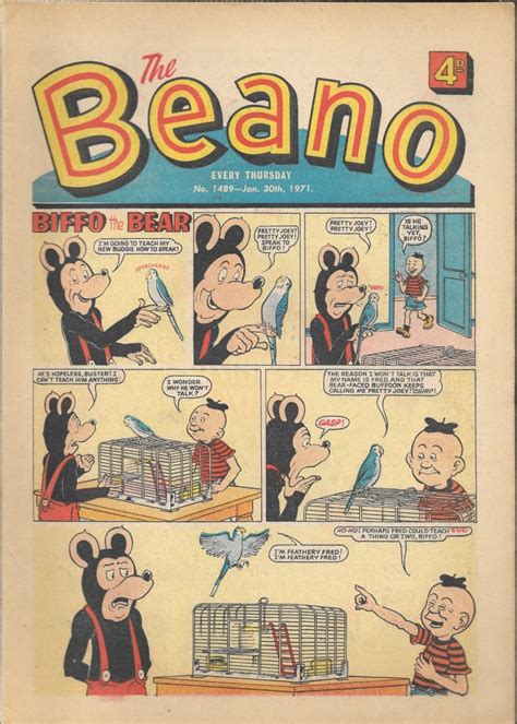 Beano Comic Uk Comic No 1489 January 30th 1971 Dennis The Menace