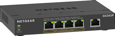 Netgear 5 Port Gigabit Ethernet Unmanaged Poe Switch