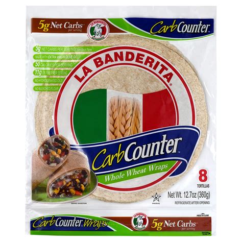 Buy La Banderita® Carb Counter Whole Wheat 8 Flour Tortillas Keto