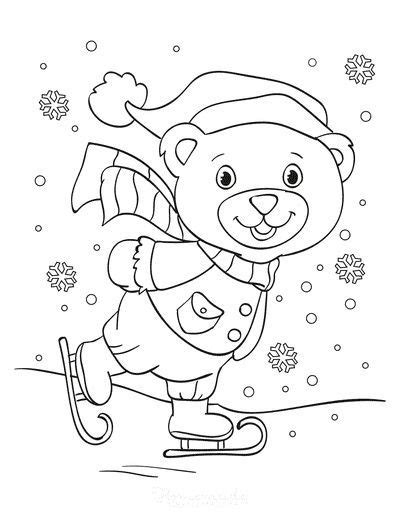 Free Printable Winter Coloring Pages For Kids And Adults Polar Bear