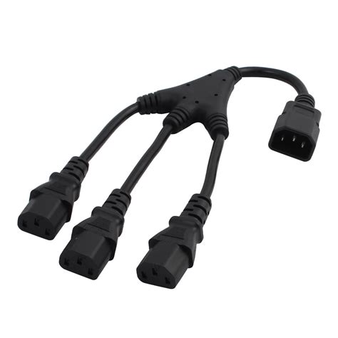 250v 10a 1 To 3 Splitter Cable Computer Power Extension Cord Iec C14 To