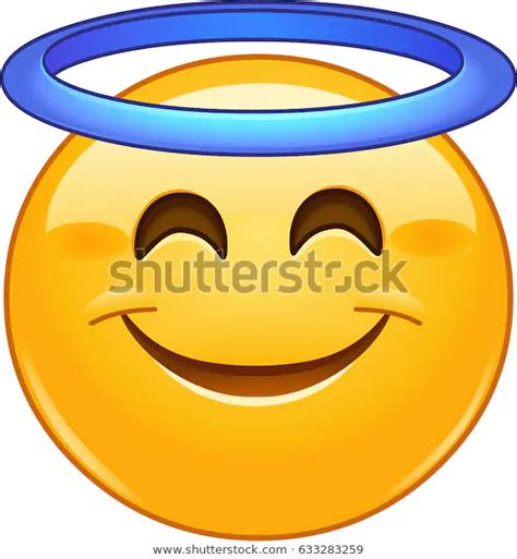 Smiling Face Angel Halo Emoji Emoticon Stock Vector Royalty Free