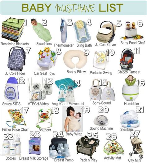A List Of Baby Must Haves