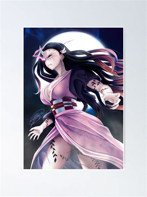 Demon Slayer Nezuko Demon Mode Poster For Sale By Thehespe