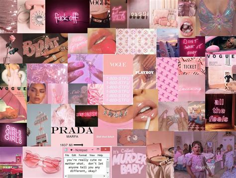 baddie aesthetic collage wallpaper pink aesthetic wallpaper laptop porn sex picture