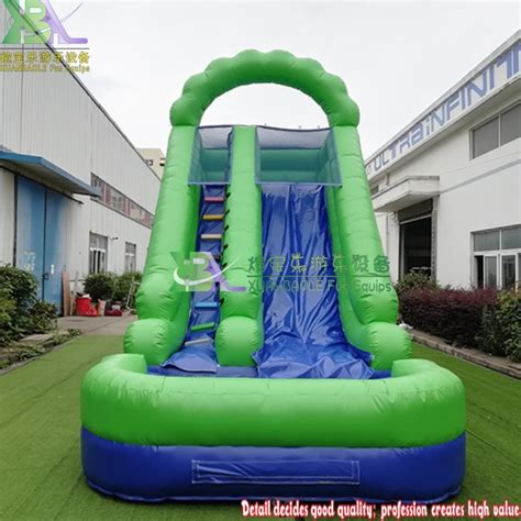 Home Used Mini Inflatable Bouncy Wet Slide Small Greenandblue Inflatable