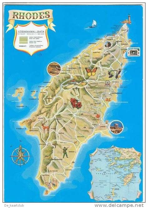 Map Of Rhodes Greece Holiday Santorini Vacation Greece Islands