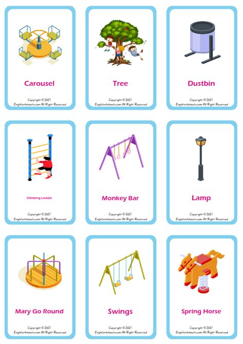 Playground Printable English Esl Vocabulary Worksheets Engworksheets