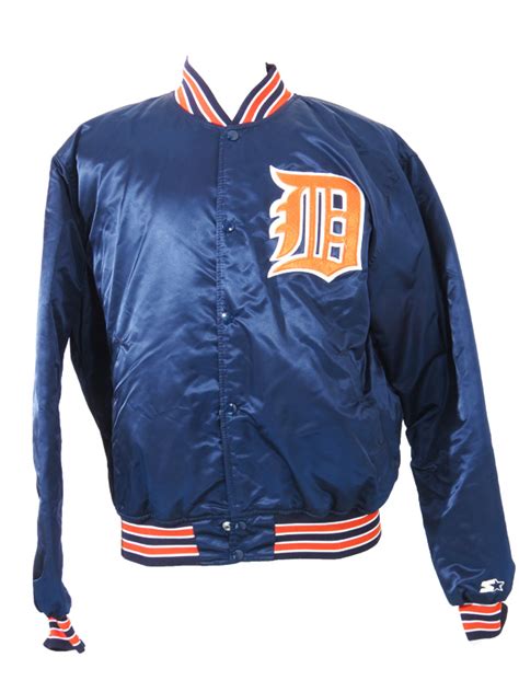 Vintage Detroit Tigers Blue Starter Satin Jacket 5 Star Vintage