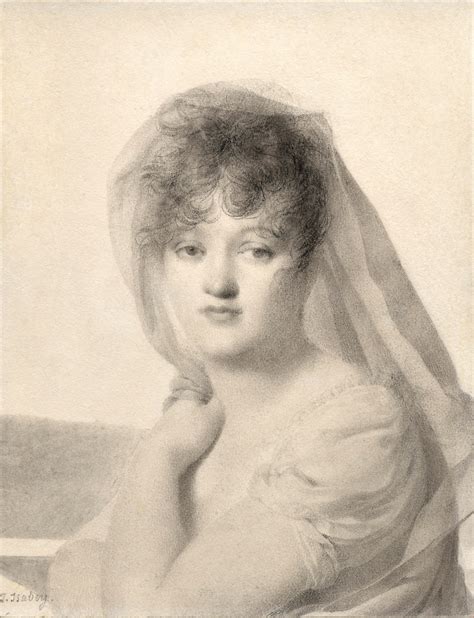 Jean Baptiste Isabey Nancy 1767 1855 Paris Portrait De Femme Au