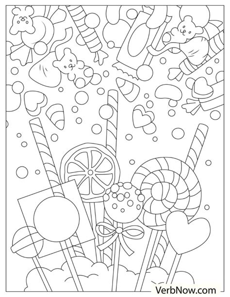 Free Candy Coloring Pages For Download Printable Pdf Verbnow
