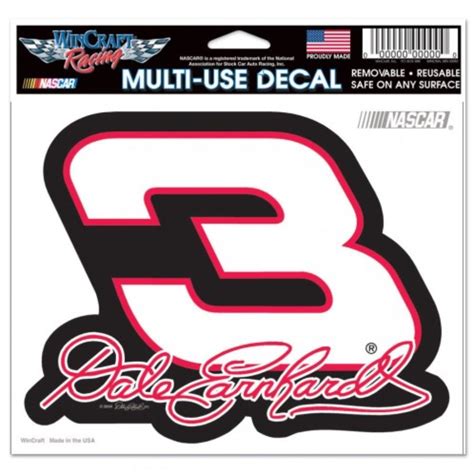 Dale Earnhardt 3 5x6 Ultra Decal At Sticker Shoppe