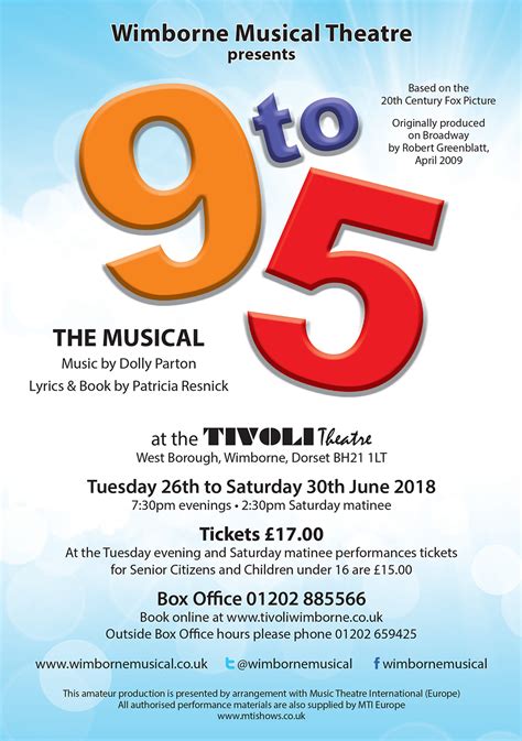Presenting 9 To 5 The Musical Wimborne Musical Theatre