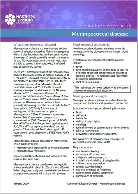 Meningococcal Disease Infectious Disease Health Library At Northern