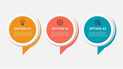 Presentation Business Infographic Template With 3 Options Vector