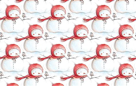 Wallpaper Winter Background Holiday Texture New Year Snowman Bird