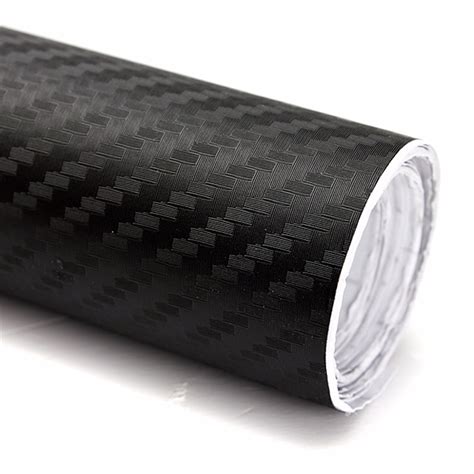 152x60cm 4d Carbon Fiber Vinyl Wrap Sheet Sticker Decoration Film Black