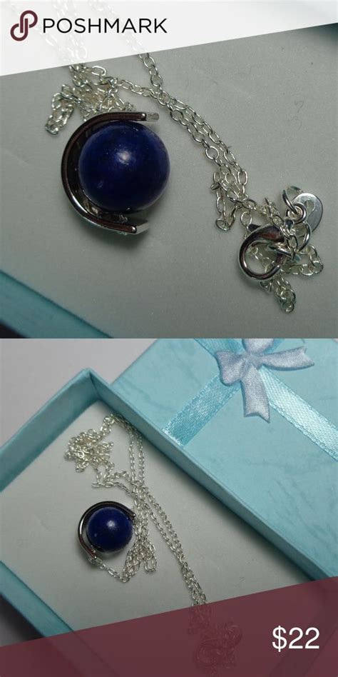 Sterling Silver Lapis Lazuli Necklace Lapis Lazuli Necklace Silver