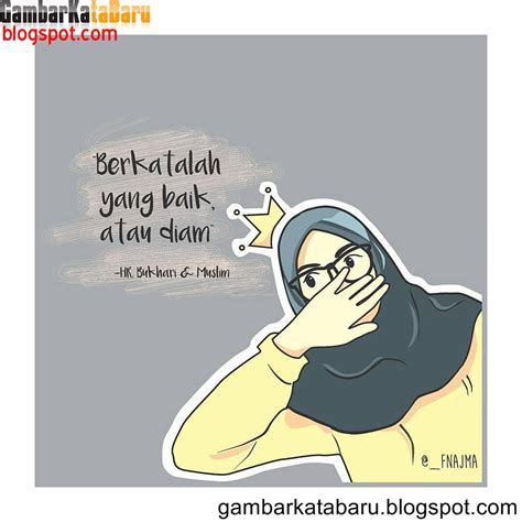 Gambar Kartun Muslimah Dengan Kata Kata Cinta Gambar Viral Dan Trend Hd