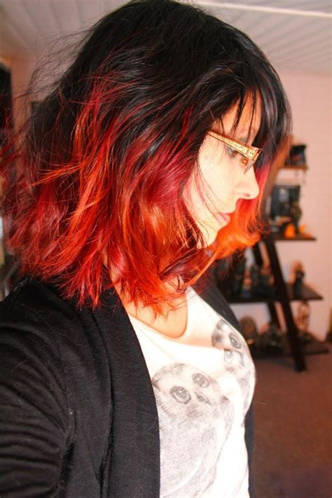 Short Haircut With Red Dye Hipee Hairstyle