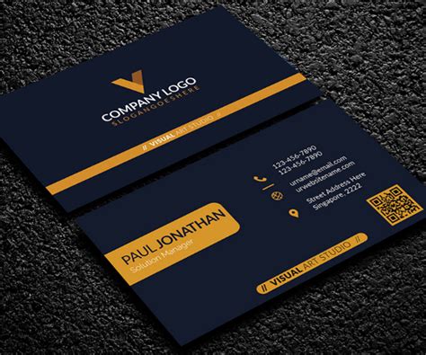 Free Attractive Business Card Template Designs Graphics
