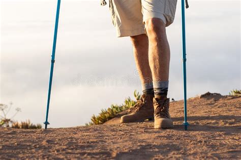 Close Up Of Male Hiker Legs Stock Image Image Of Adult Camping