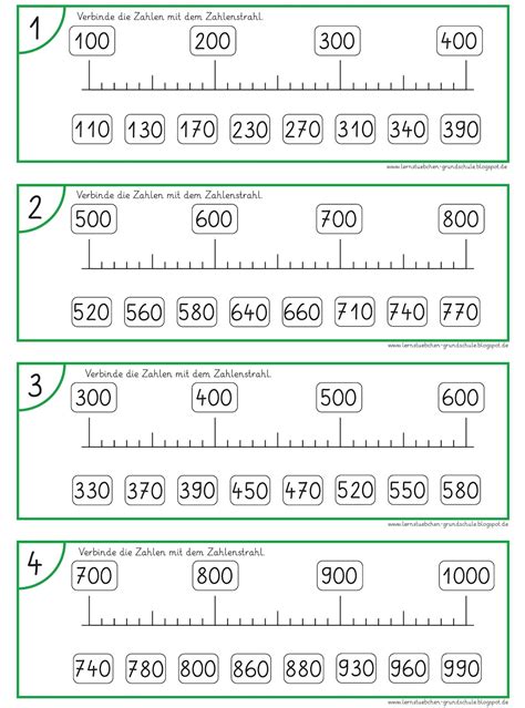 Arbeitsblatt mathe klasse 3 zahlenraum bis 1000 erfassen. Lernstübchen: Zahlen am Zahlenstrahl (2)
