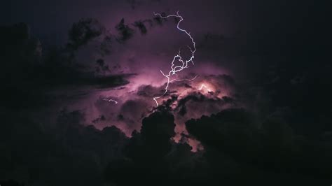 Lightning Sky Clouds Wallpaper 3840x2160 4k Ultra Hd