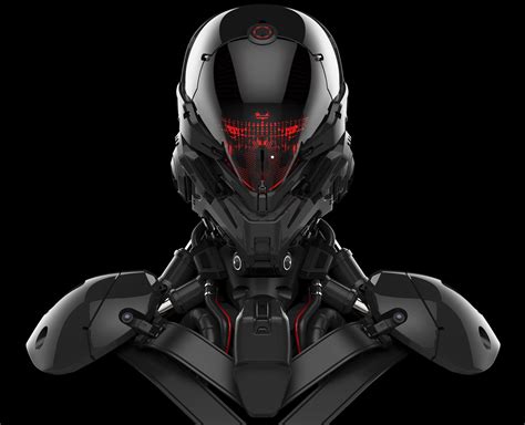 Artstation Robot Head Model Aaron Deleon Cyberpunk Character
