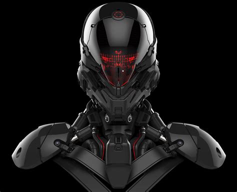 Artstation Robot Head Model Aaron Deleon Armor Concept Robot