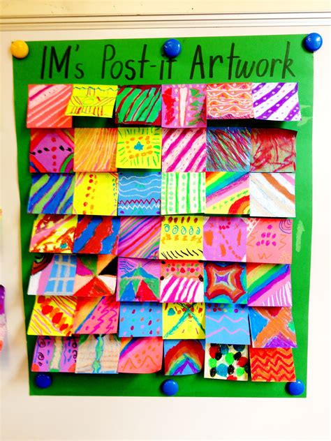 Collaborative Post It Art Gives Me An Idea For Early Finishers