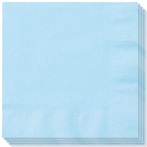 Baby Blue 2 Ply Napkins 16 Inches 40cm Pack Of 100 Partyrama