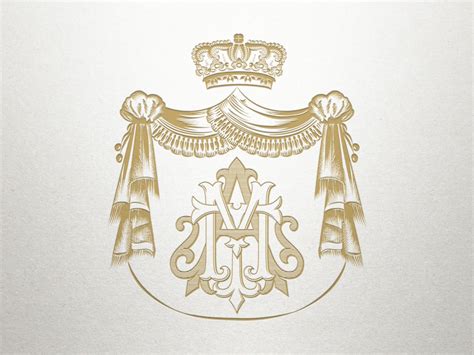 Royal Crest Design Buckingham Crest Royal Crest | Etsy | Crest monogram, Wedding logo design 