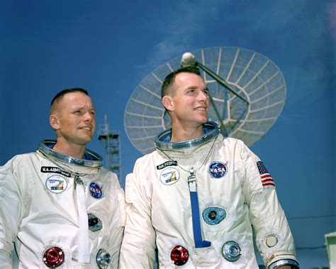Fileastronauts Neil A Armstrong Left Command Pilot And David R