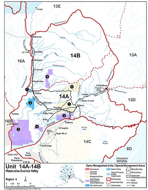 Alaska Game Management Unit 14a 14b Game Units Alaska Handbook