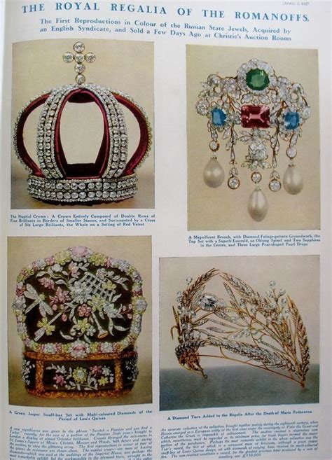 The Romanovs Jewelry In 1927 The Bolsheviks Prepared 406 Jewels Of