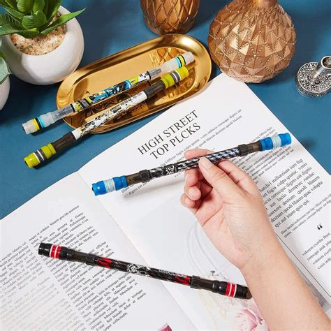 1 Pieces Spinning Pen Rolling Finger Rotating Pen Non Slip Coated 787