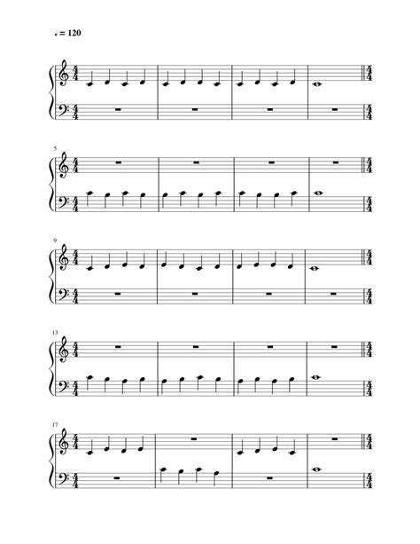 Sight Reading Music Exercises 1 20 Sheet Music For Piano Solo