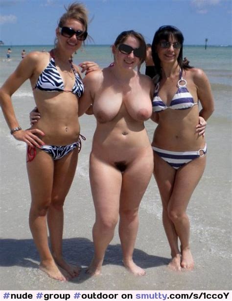 Nude Group Outdoor Beach Chooseone Left