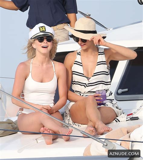 Julianne Hough And Nina Dobrev Sexy On A Yacht Going From The Caribbean
